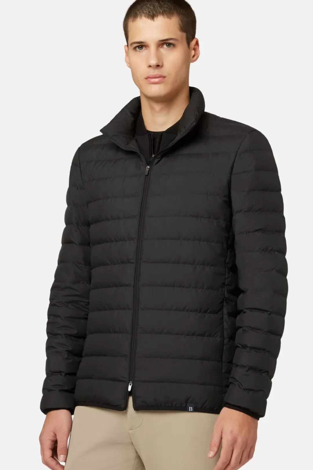 Boggi Bomber In Tessuto Riciclato In Piuma D'Oca Nero Clearance