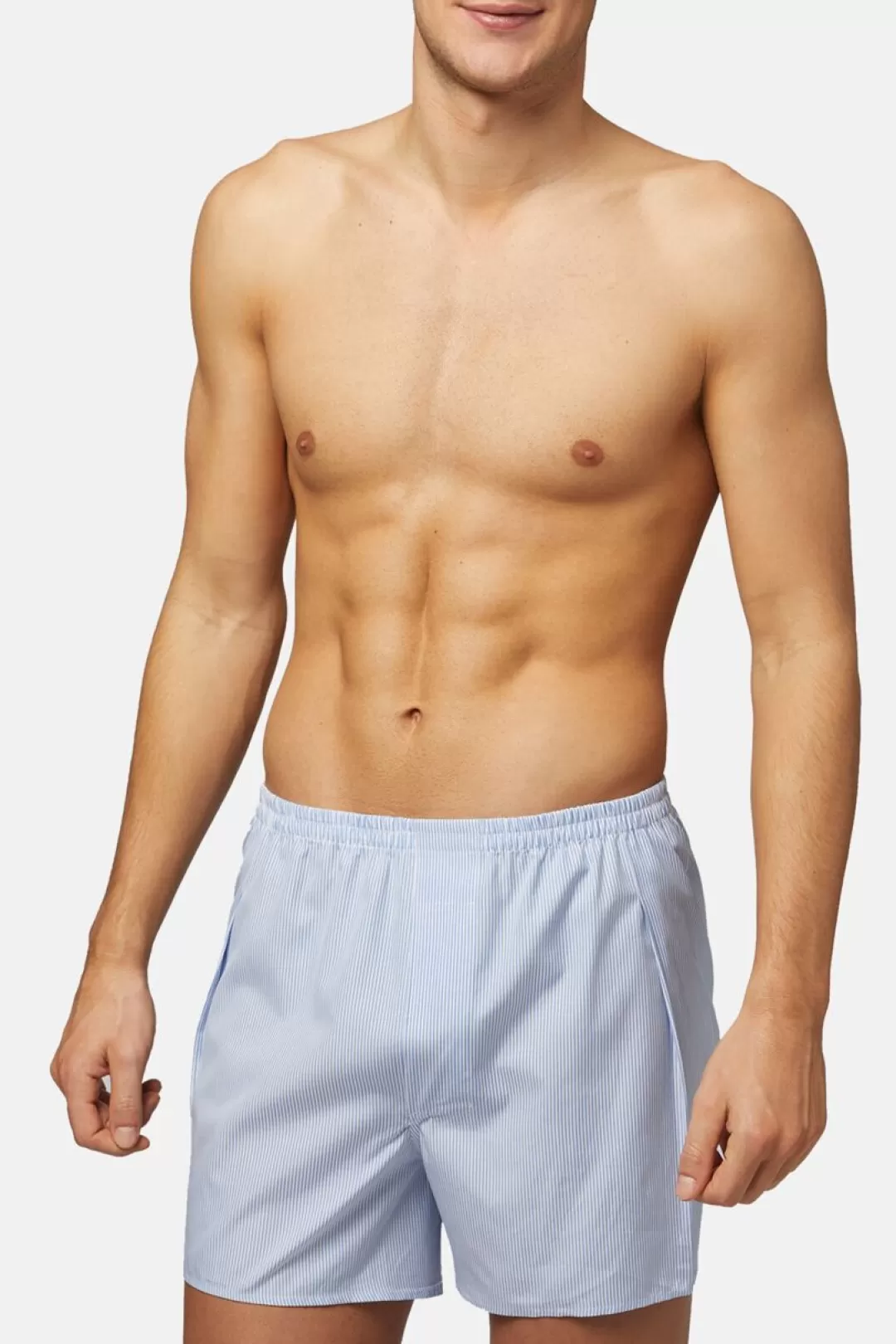 Boggi Boxer In Cotone A Righe Azzurre Azzurro Online