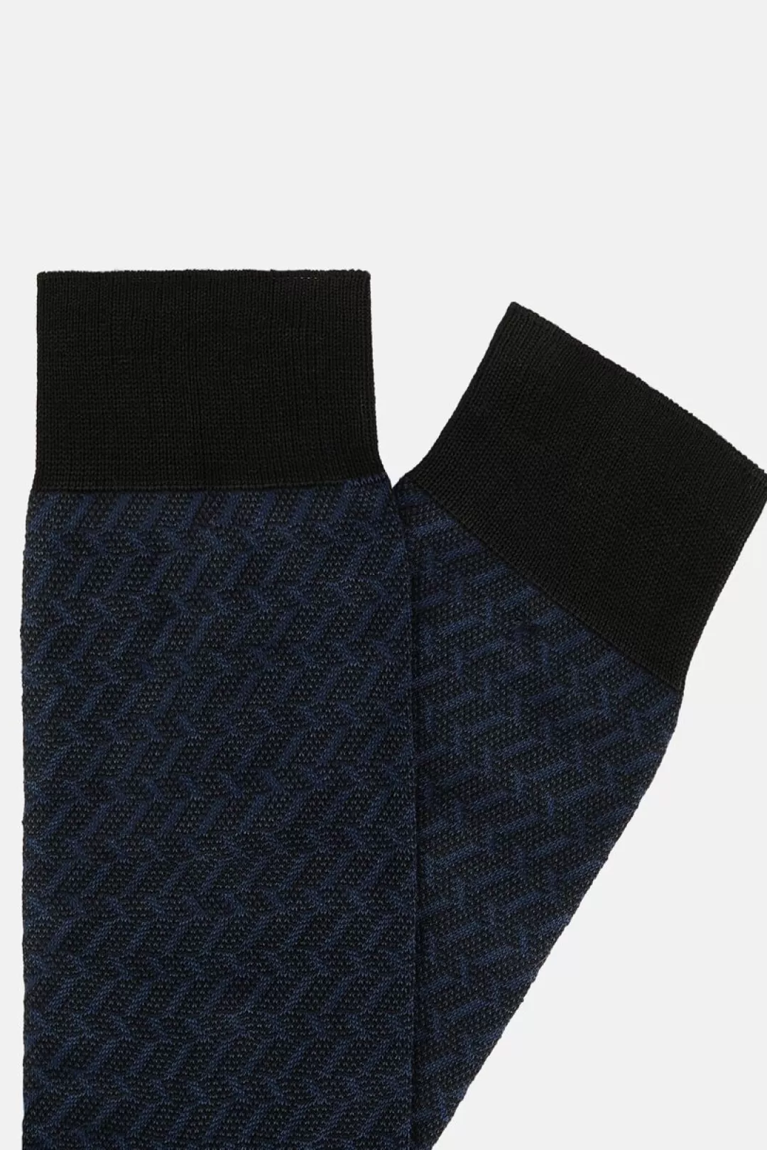 Boggi Calze Micro Fantasia In Misto Cotone Navy Outlet