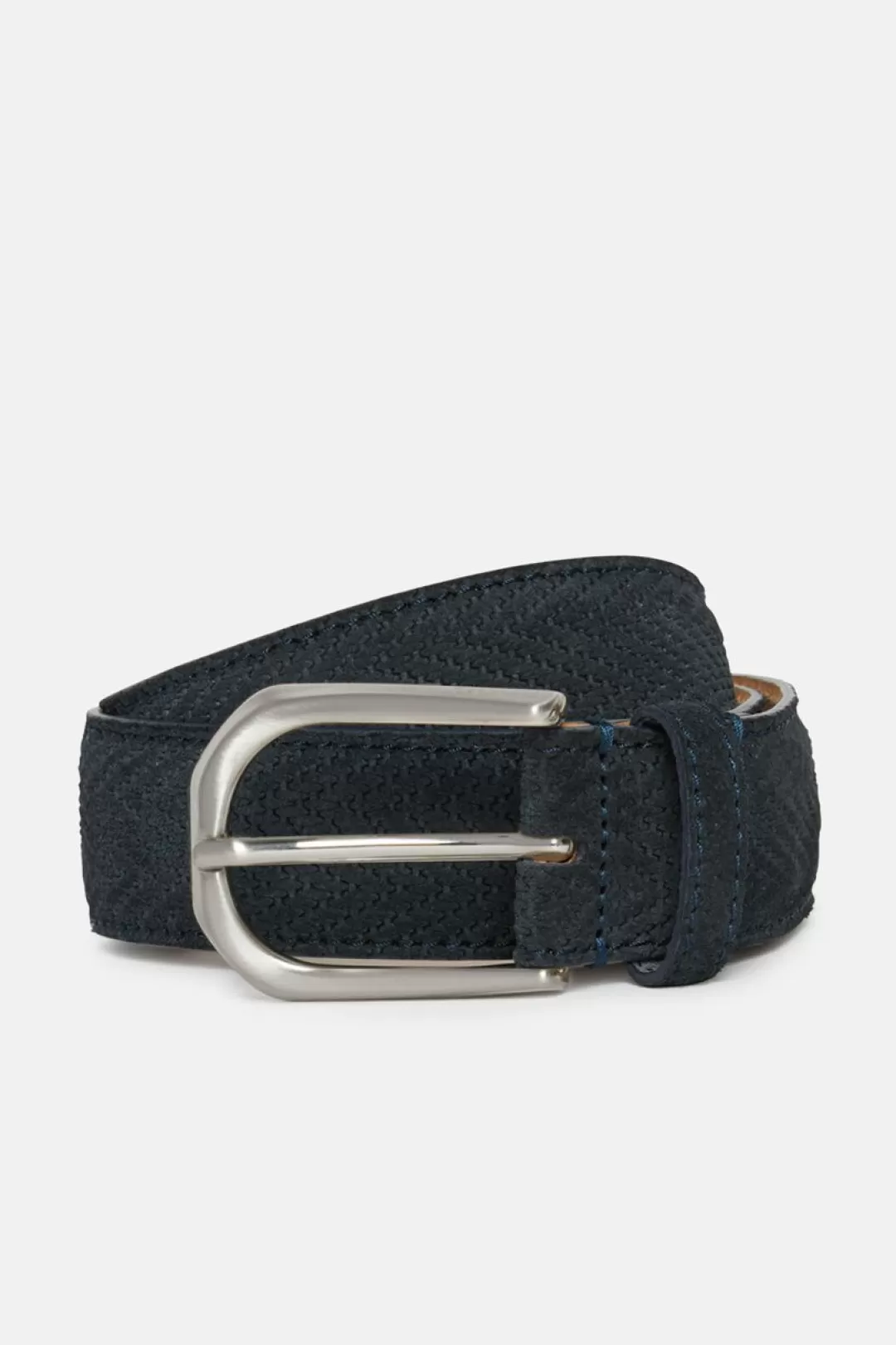 Boggi Cintura In Pelle Scamosciata Stampata Navy Cheap