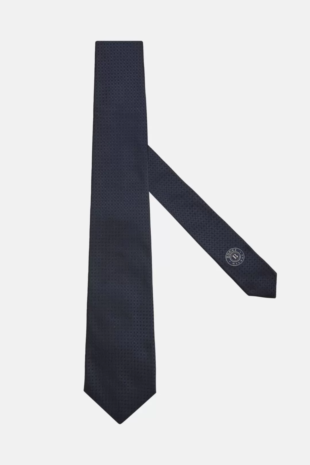 Boggi Cravatta Jacquard In Seta Navy Sale