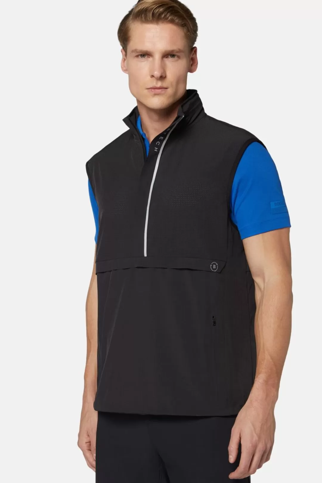 Boggi Gilet In Tessuto Tecnico Riciclato B Tech Nero New