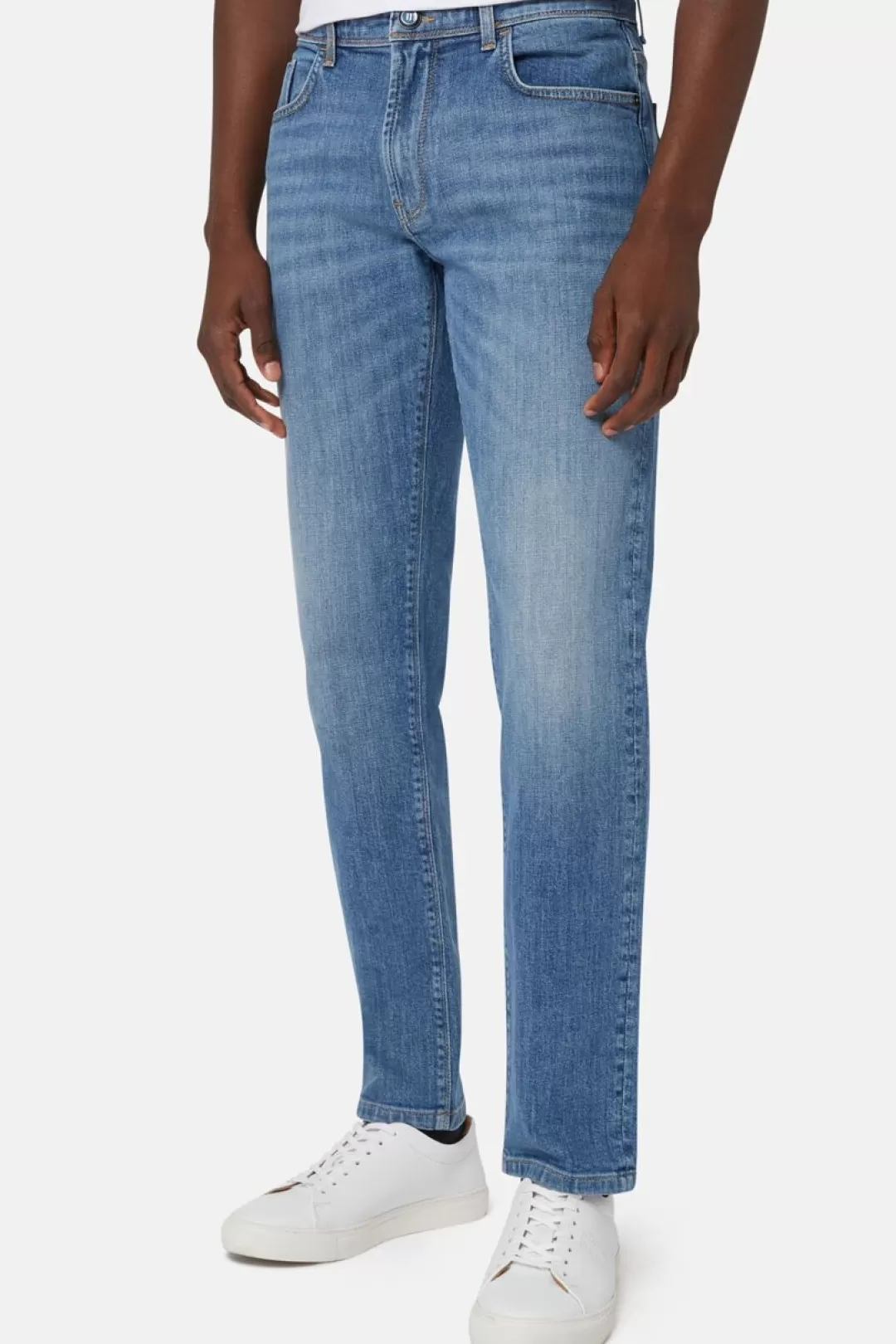 Boggi Jeans In Denim Elasticizzato Blu Scuro Sale