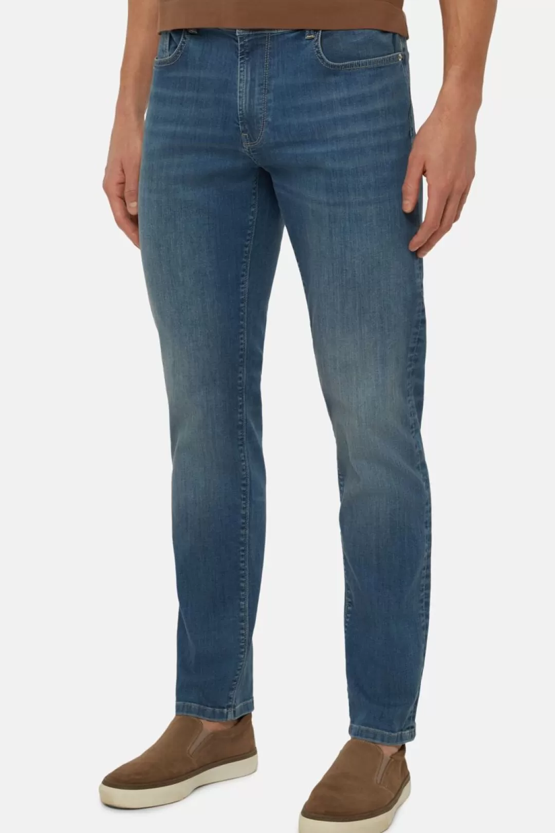 Boggi Jeans In Denim Elasticizzato Medio Blu Best