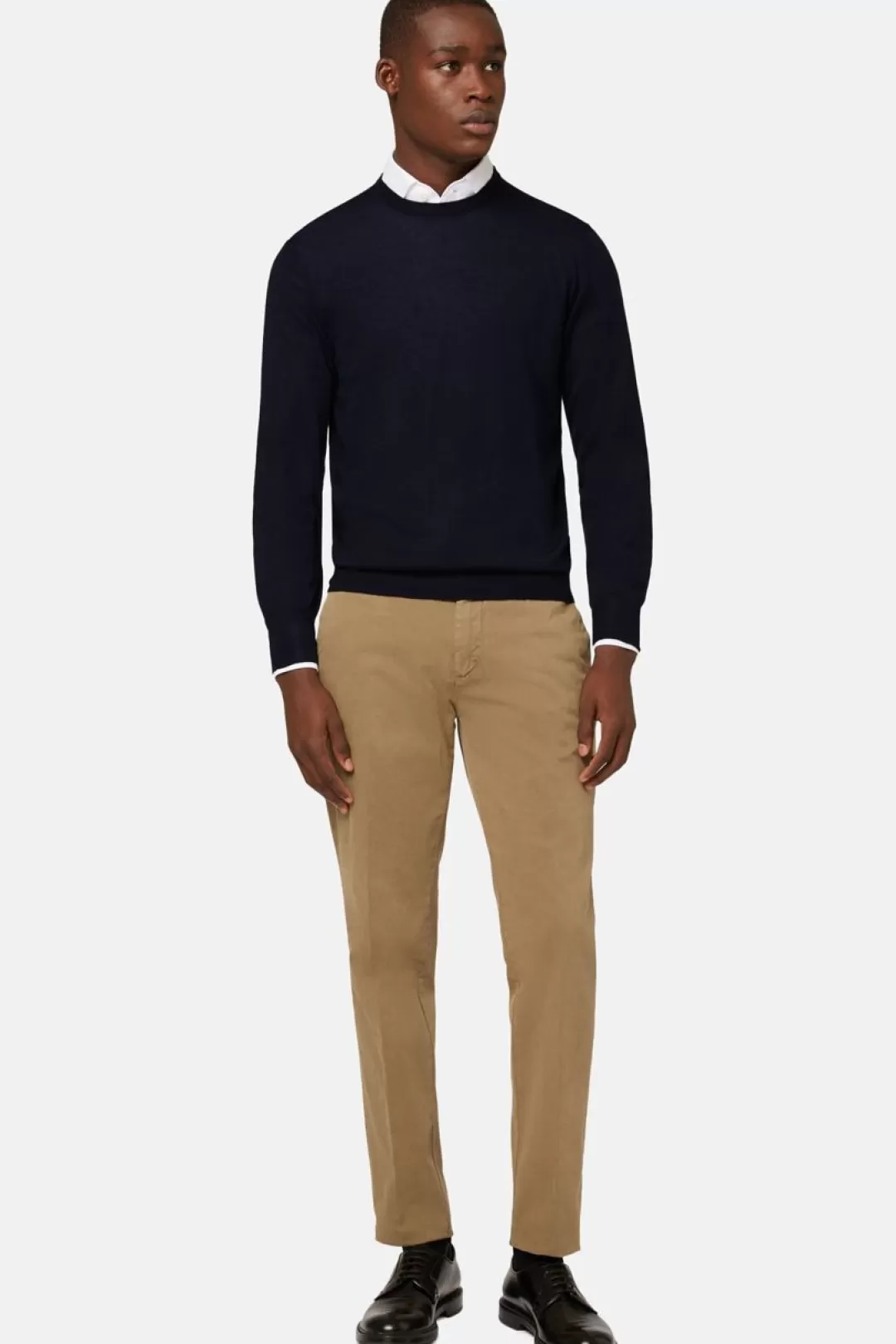 Boggi Maglia Girocollo In Cashmere Superfine Navy Flash Sale