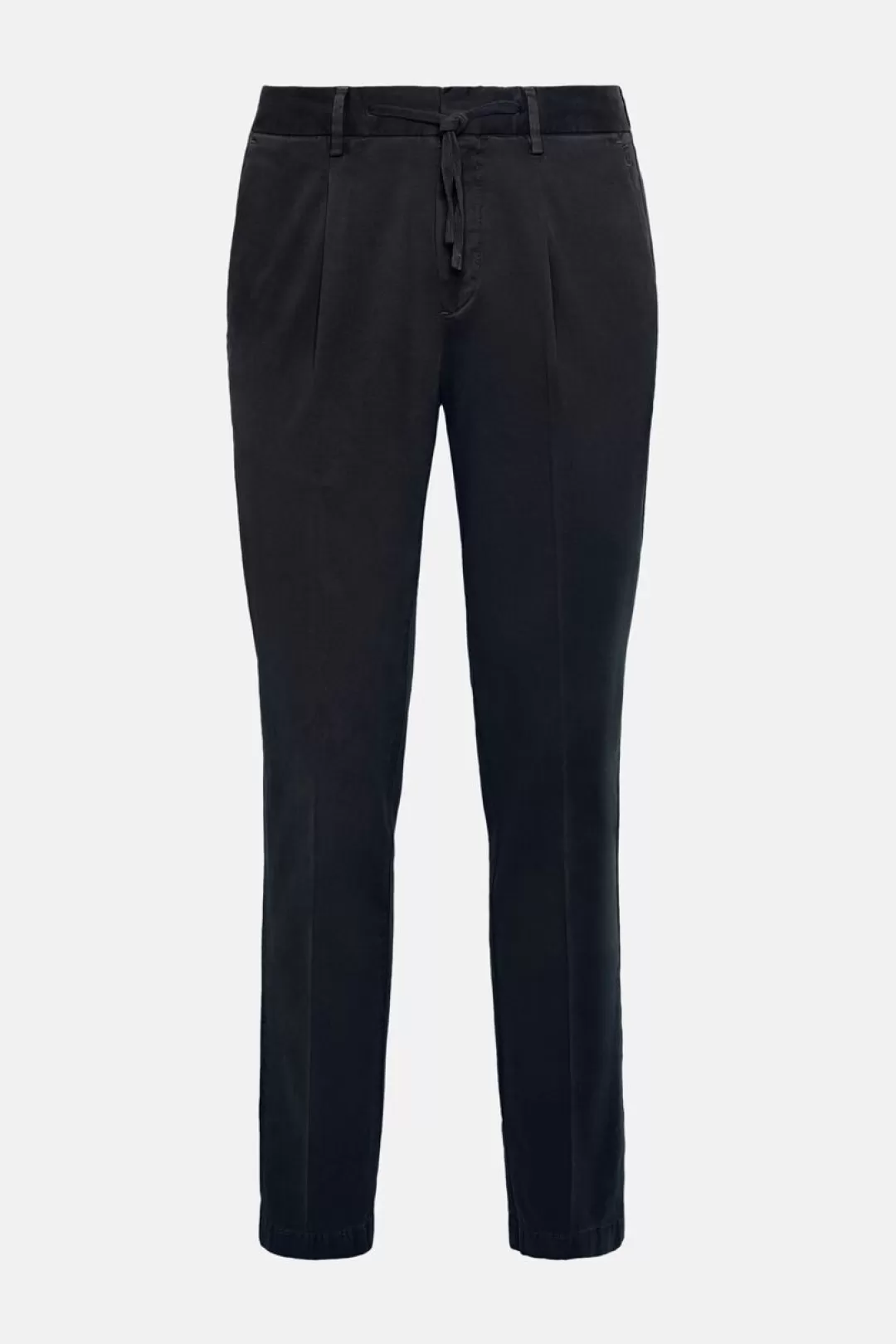 Boggi Pantaloni In Cotone Elasticizzato Con Pinces Navy Flash Sale