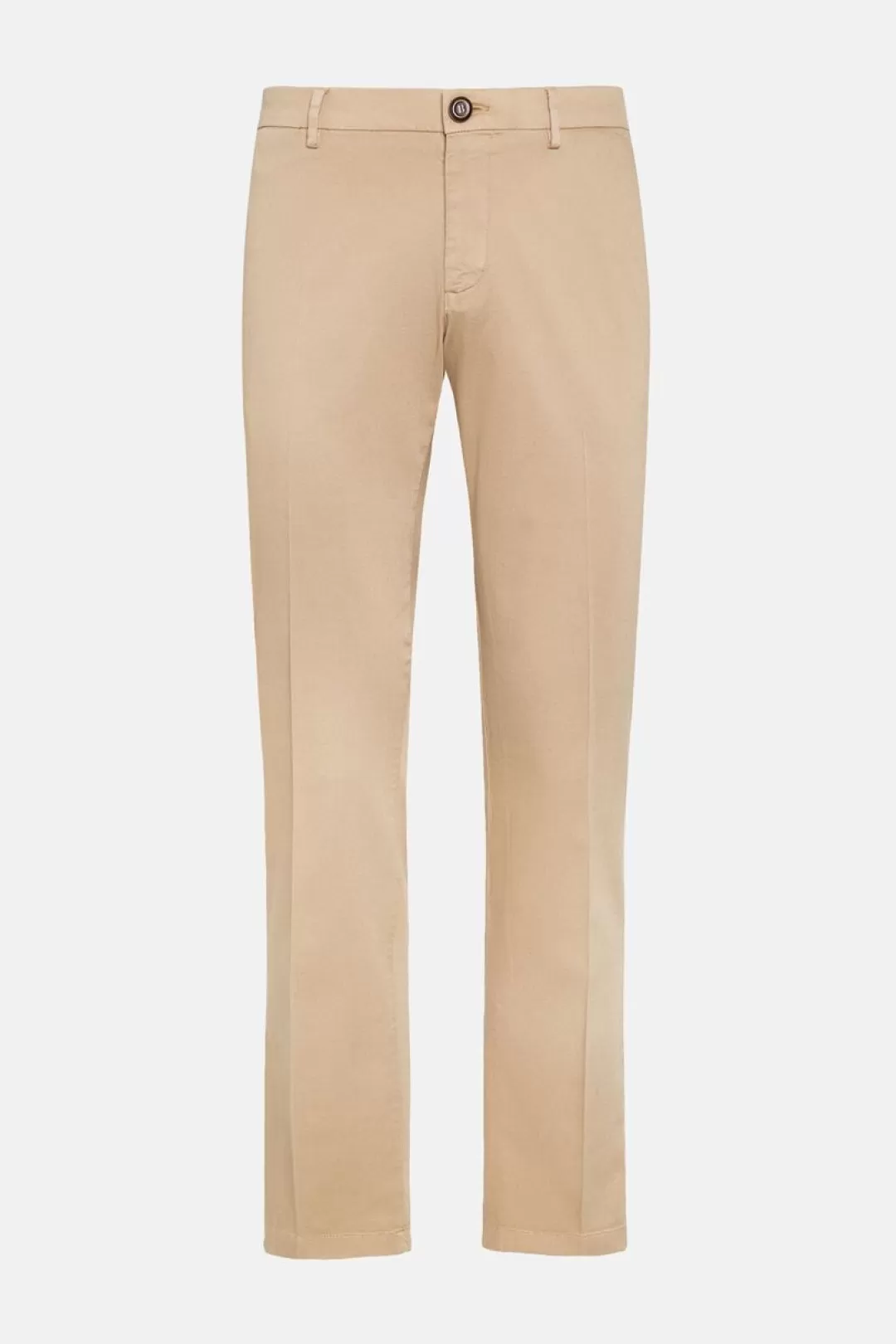 Boggi Pantaloni In Cotone Tencel Elasticizzato Sabbia Best Sale