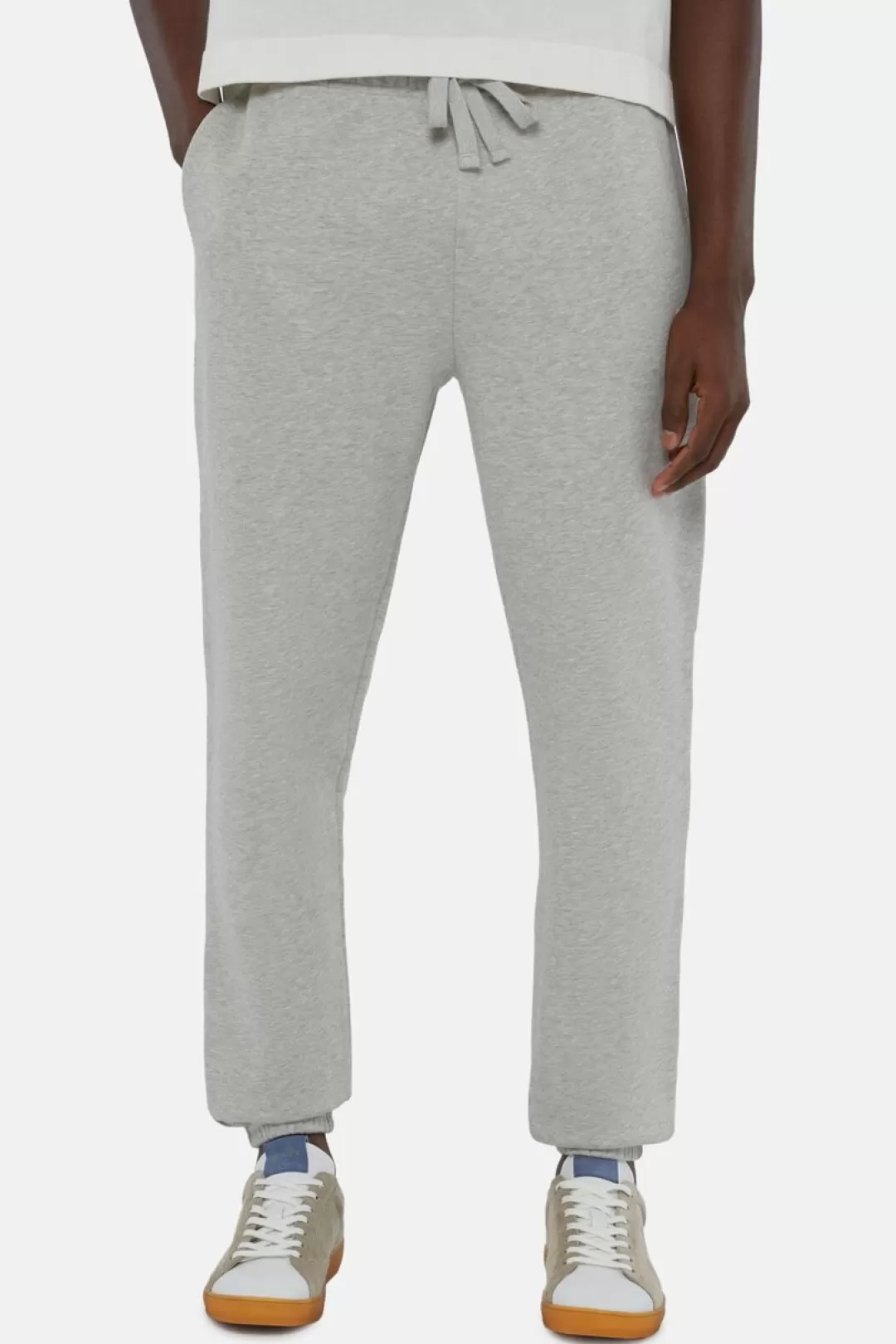 Boggi Pantaloni In Misto Cotone Riciclato Grigio Discount