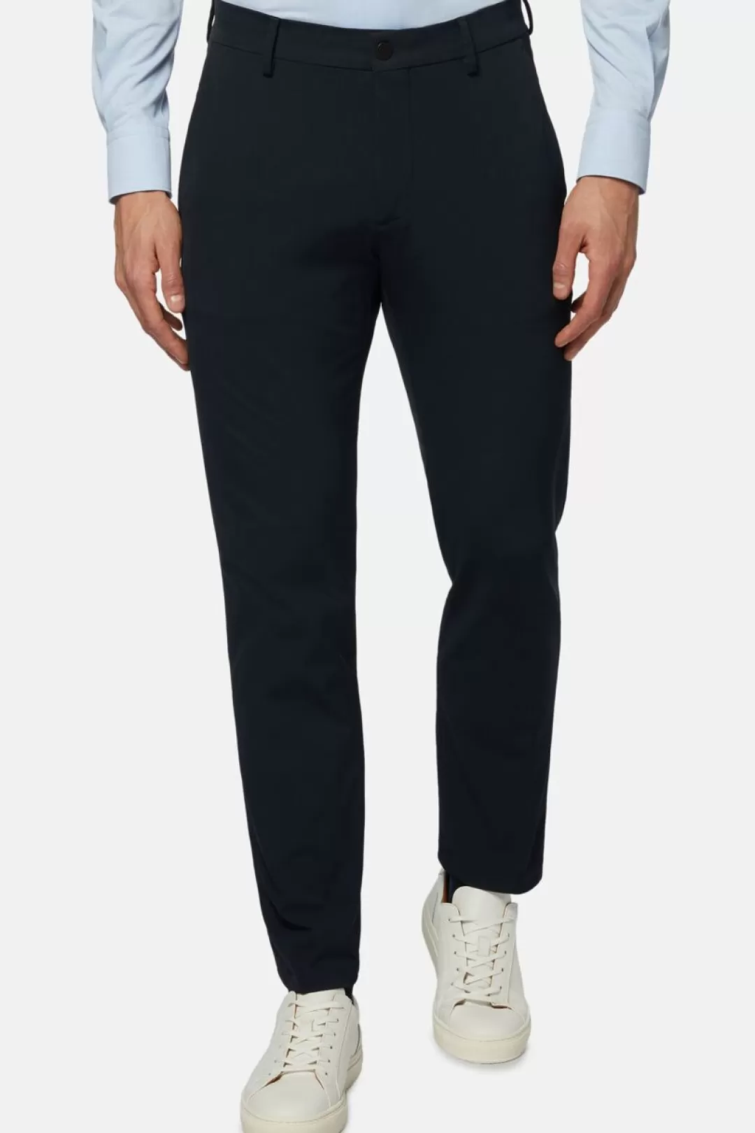 Boggi Pantaloni In Nylon Elasticizzato Performance Btech Navy Best