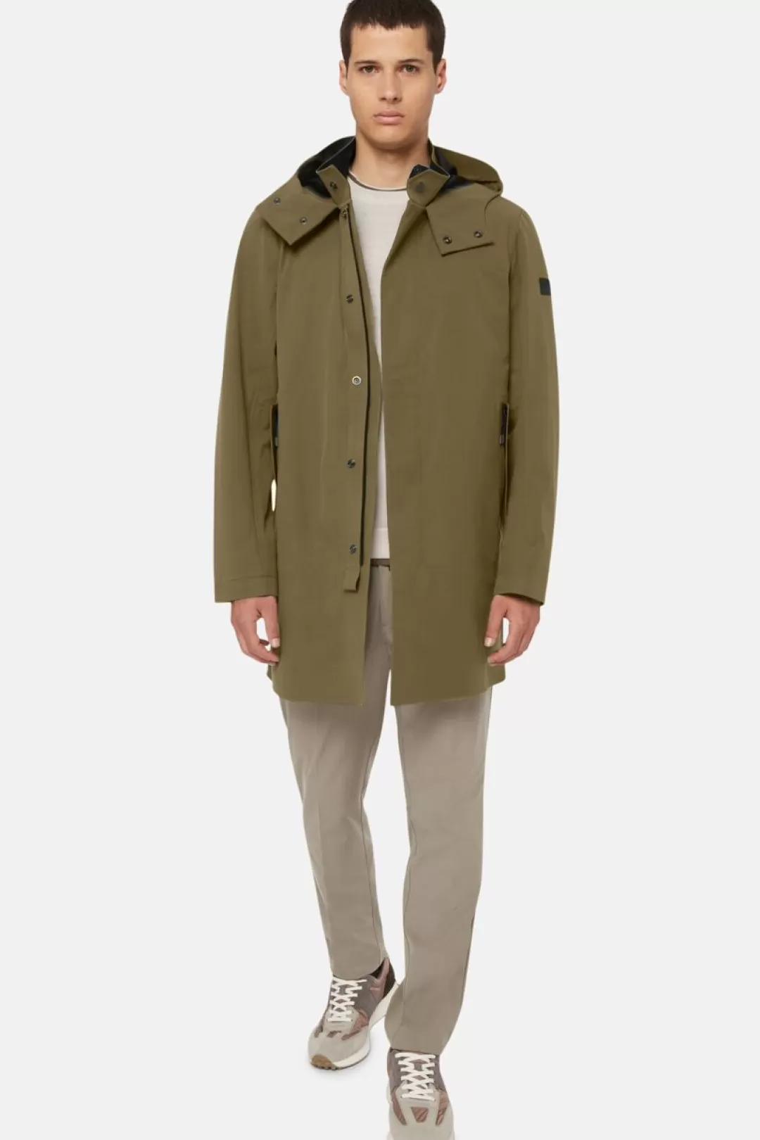 Boggi Parka In Tessuto Tecnico Riciclato B Tech Militare Sale