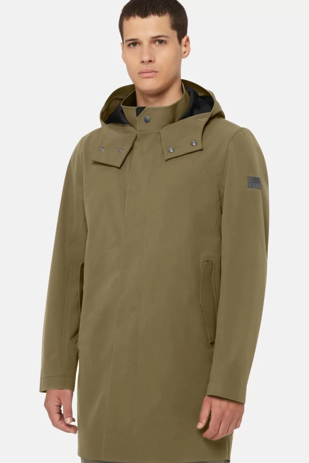 Boggi Parka In Tessuto Tecnico Riciclato B Tech Militare Sale