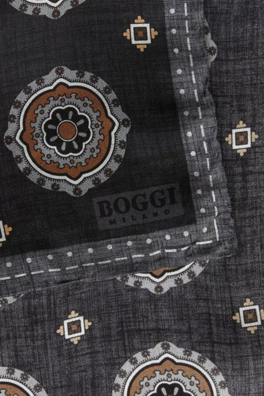 Boggi Pochette Motivo Medaglioni In Seta Beige Hot