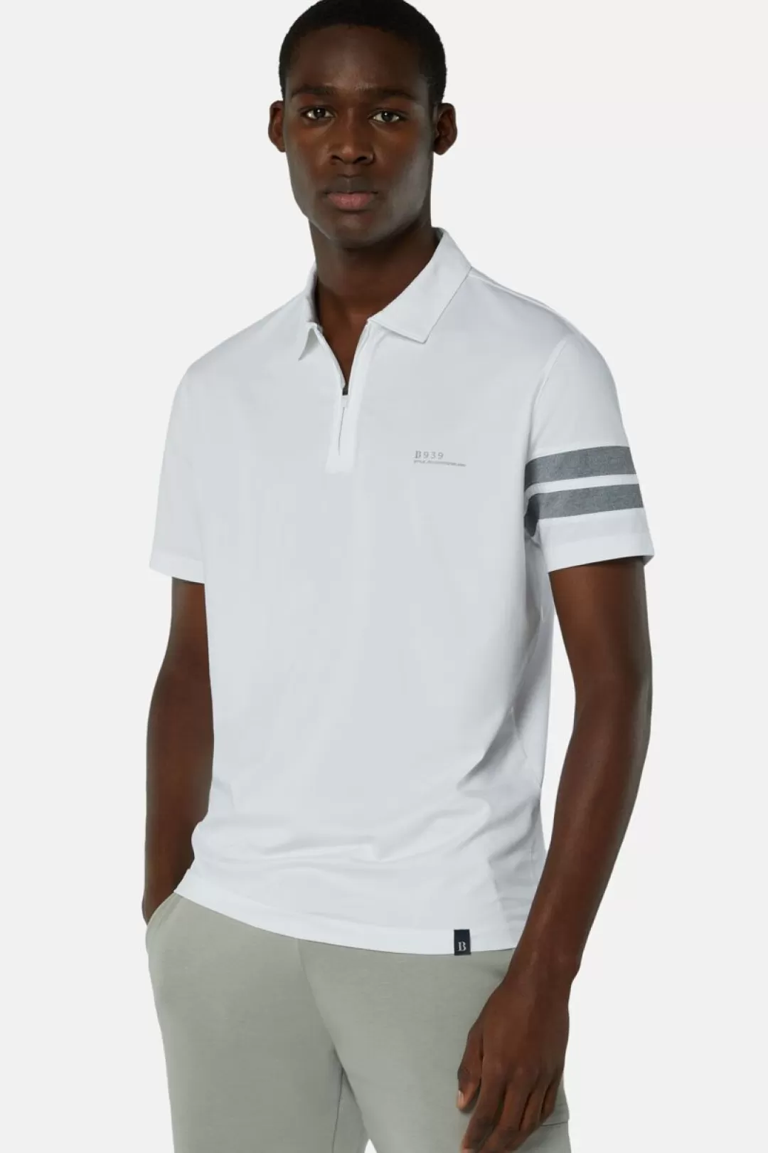 Boggi Polo In Jersey Performante Ecosostenibile Bianco Shop