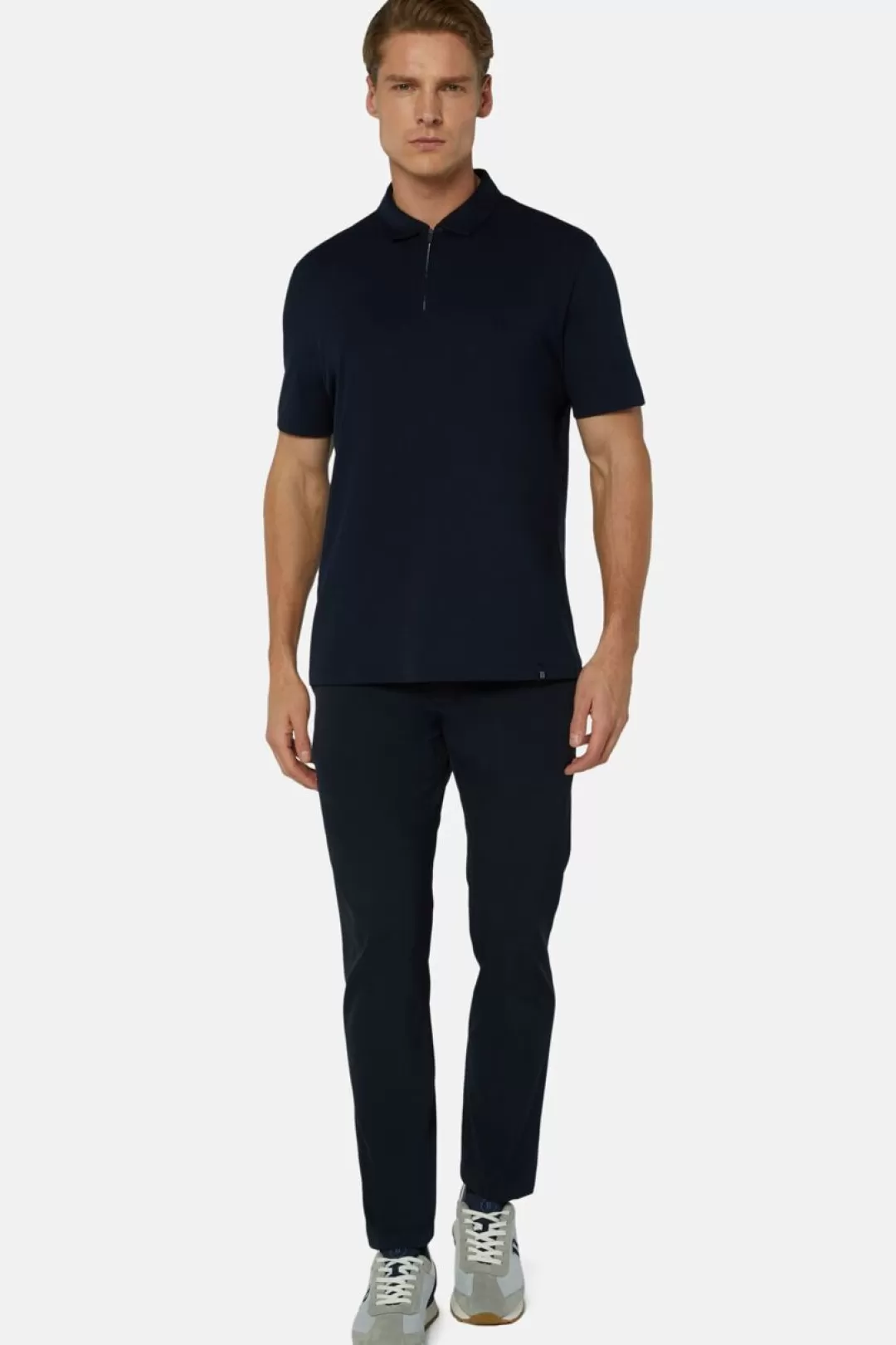 Boggi Polo In Pique Performante Ecosostenibile Navy Flash Sale