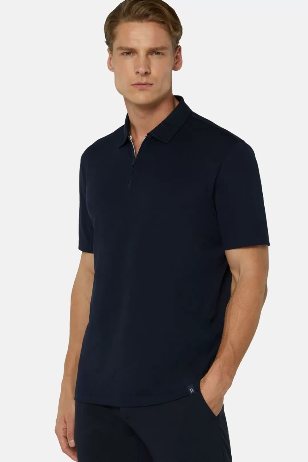 Boggi Polo In Pique Performante Ecosostenibile Navy Flash Sale