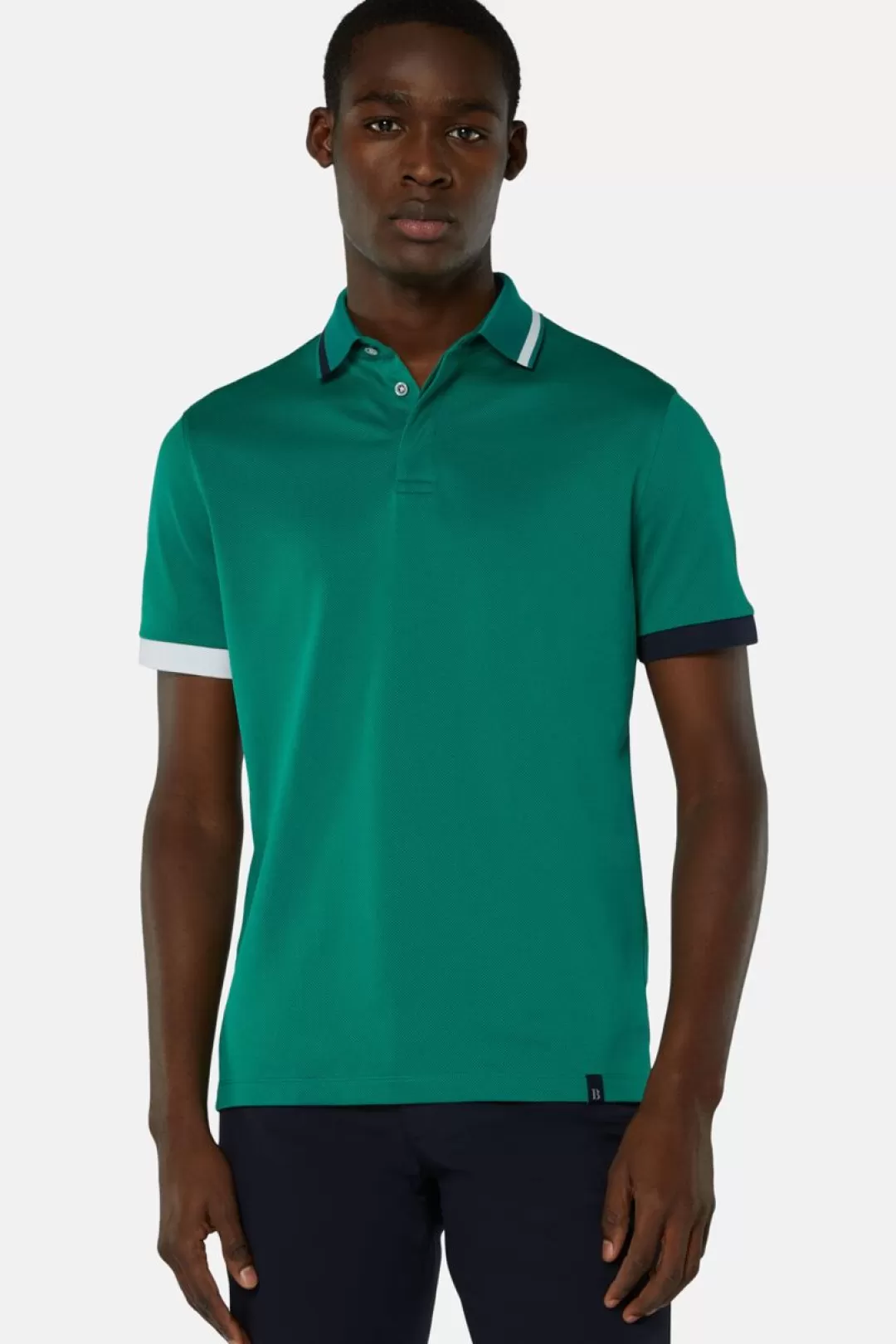 Boggi Polo In Tessuto Performante Ecosostenibile Bianco Flash Sale