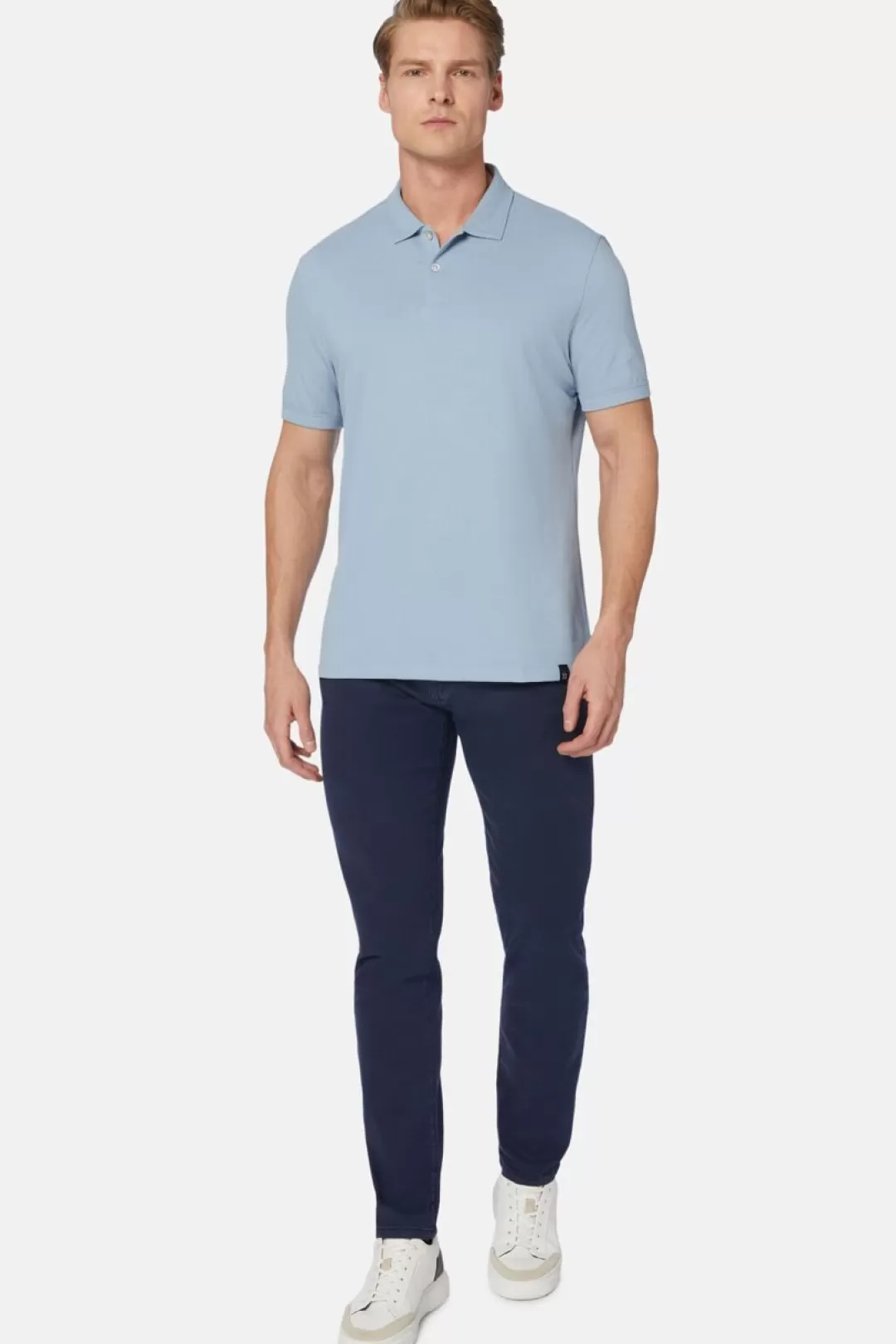 Boggi Polo Spring In Pique Performante Ecosostenibile Navy Store