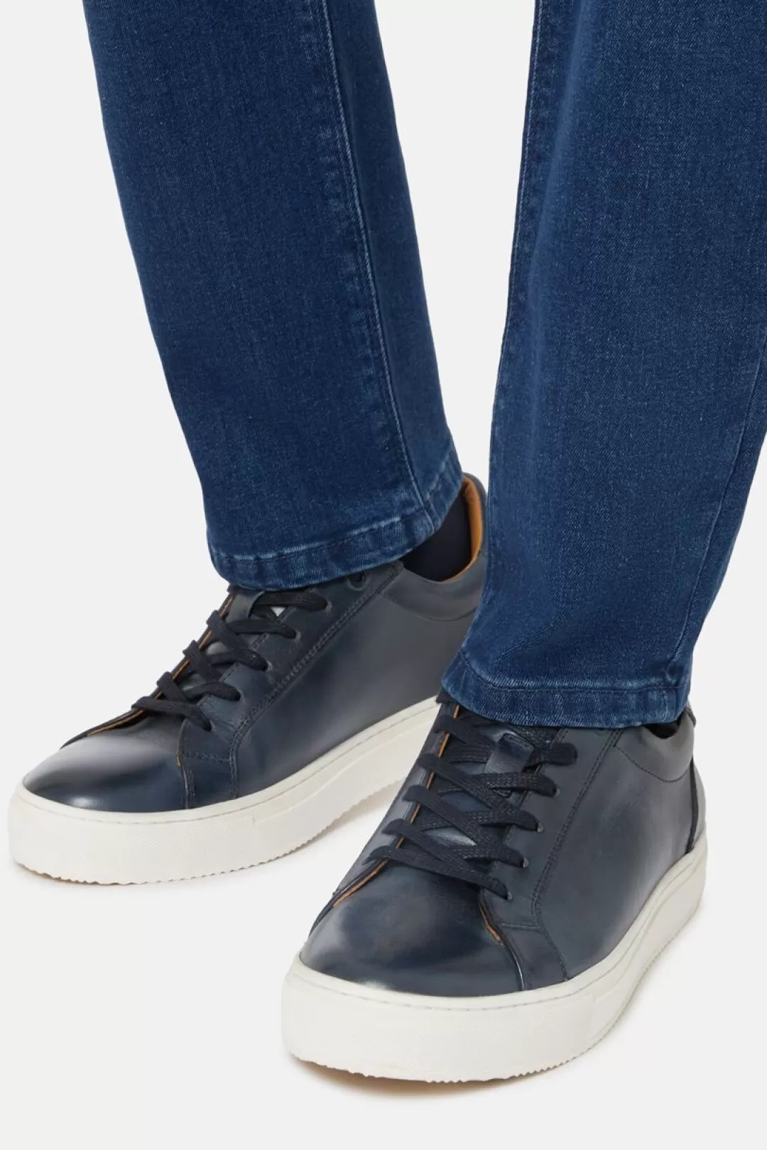 Boggi Sneakers In Pelle Navy Best Sale