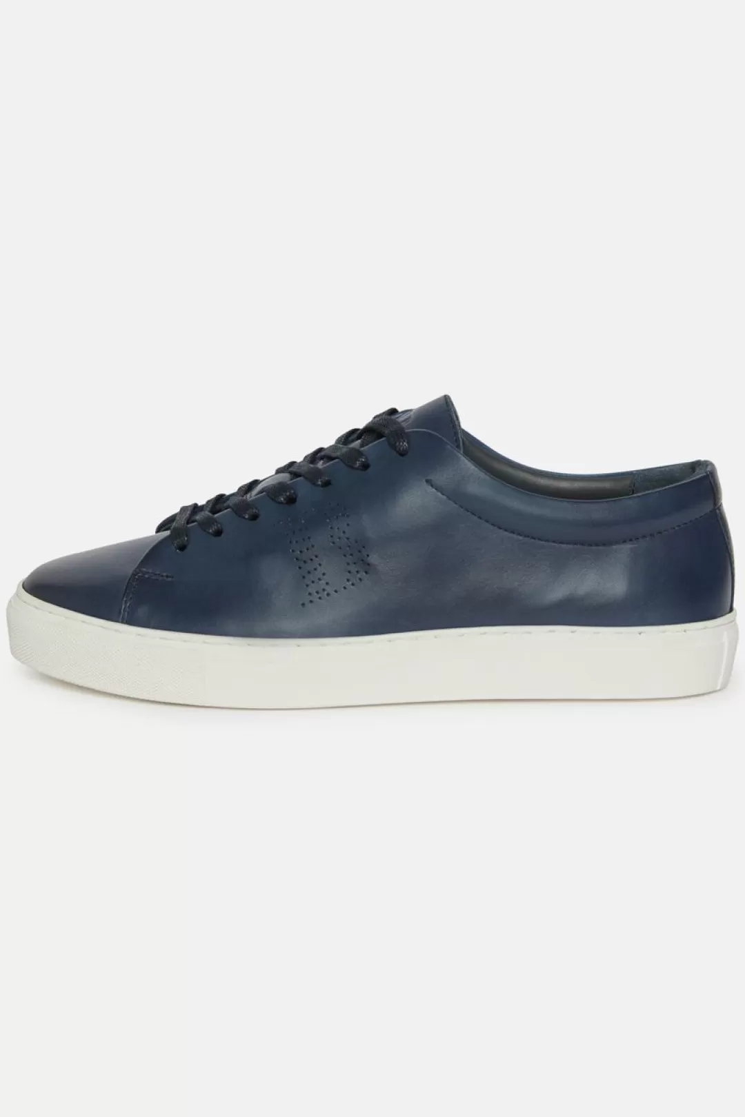 Boggi Sneakers In Pelle Con Logo Navy New