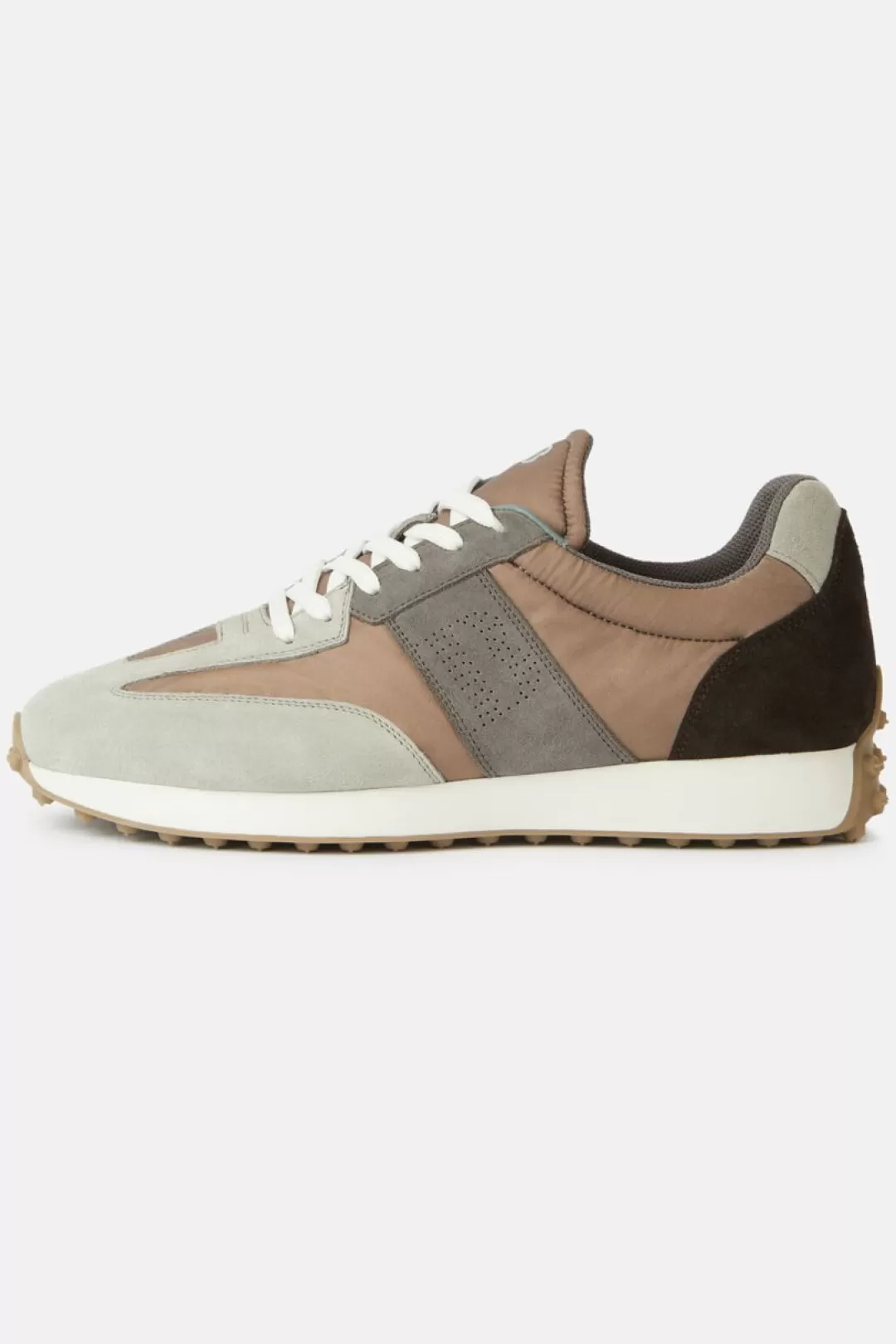 Boggi Sneakers Tortora In Tessuto Tecnico E Pelle Taupe Cheap