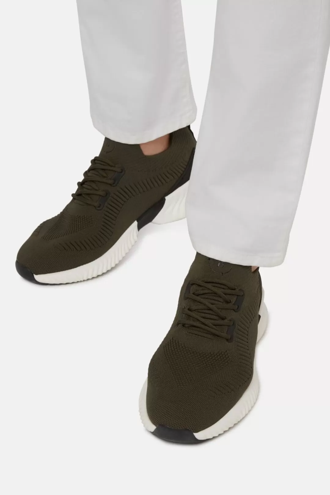 Boggi Sneakers Willow Verdi In Filato Riciclato Militare Cheap