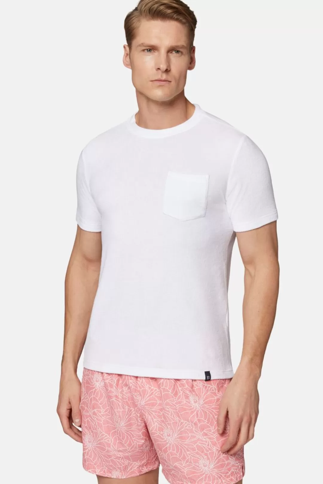 Boggi T-Shirt In Cotone Nylon Bianco Hot